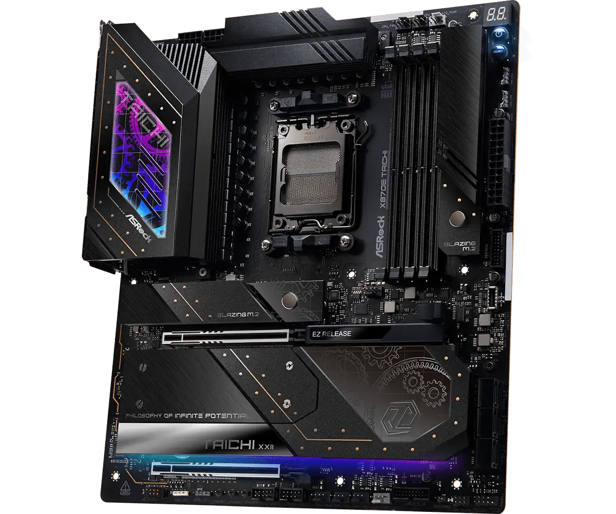 ASRock X870E Taichi AMD AM5 Socket Gaming Motherboard - Vektra Computers LLC ASRock X870E Taichi AMD AM5 Socket Gaming Motherboard - Vektra Computers LLC